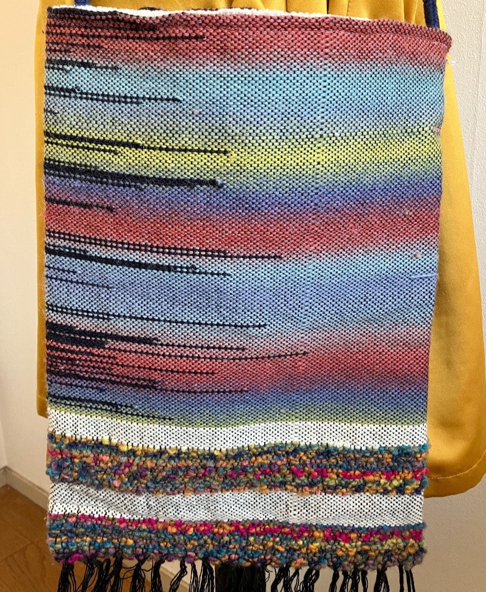 One panel of multicolor bag