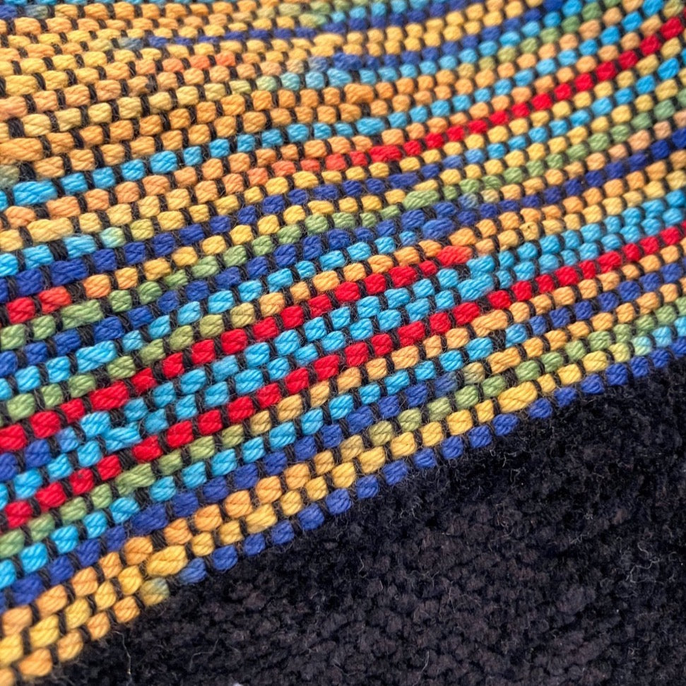Detail of multicolor section of shawl